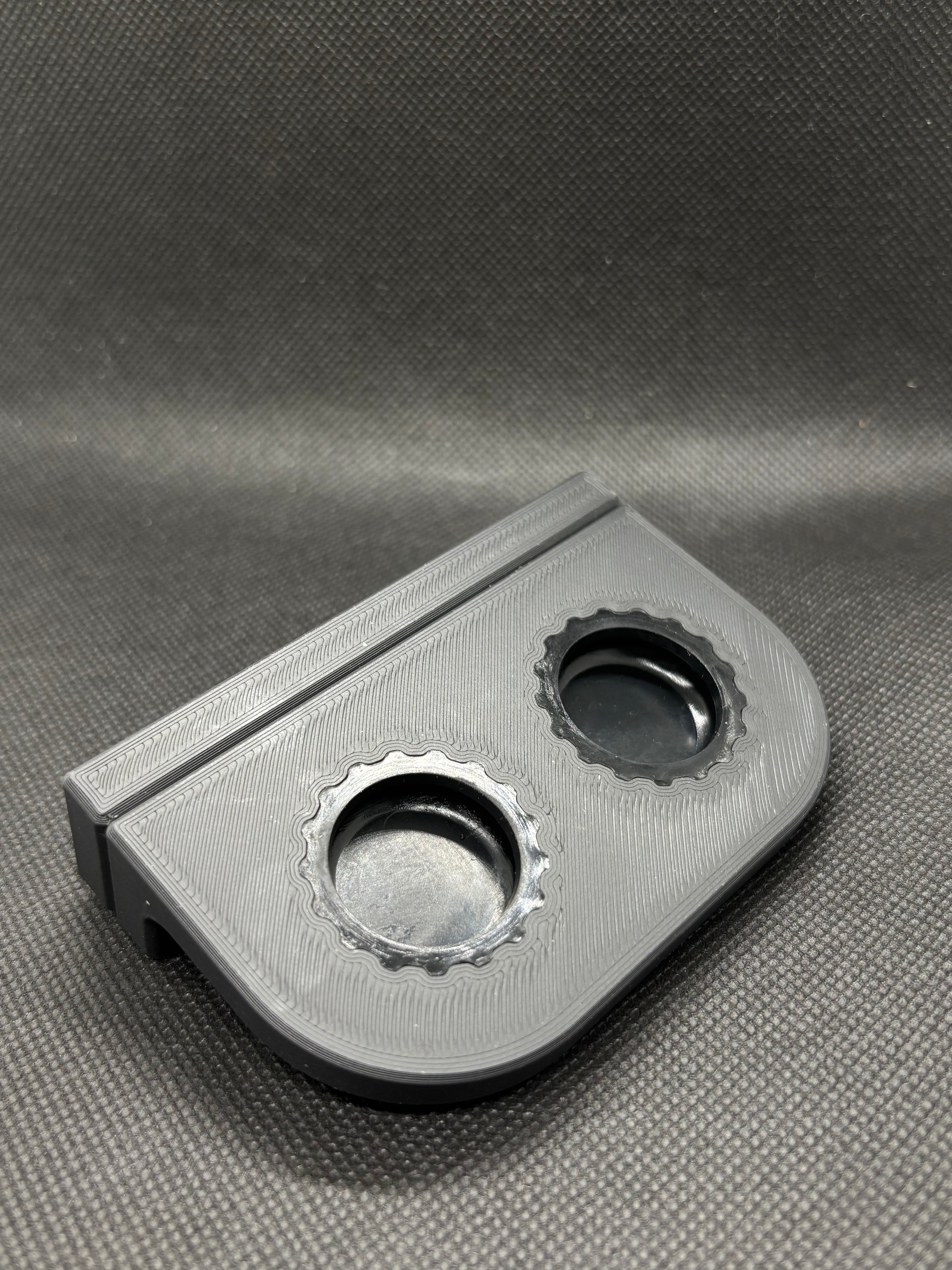 Magnetic Double Bottle Cap Feeding Ledge w/ Caps