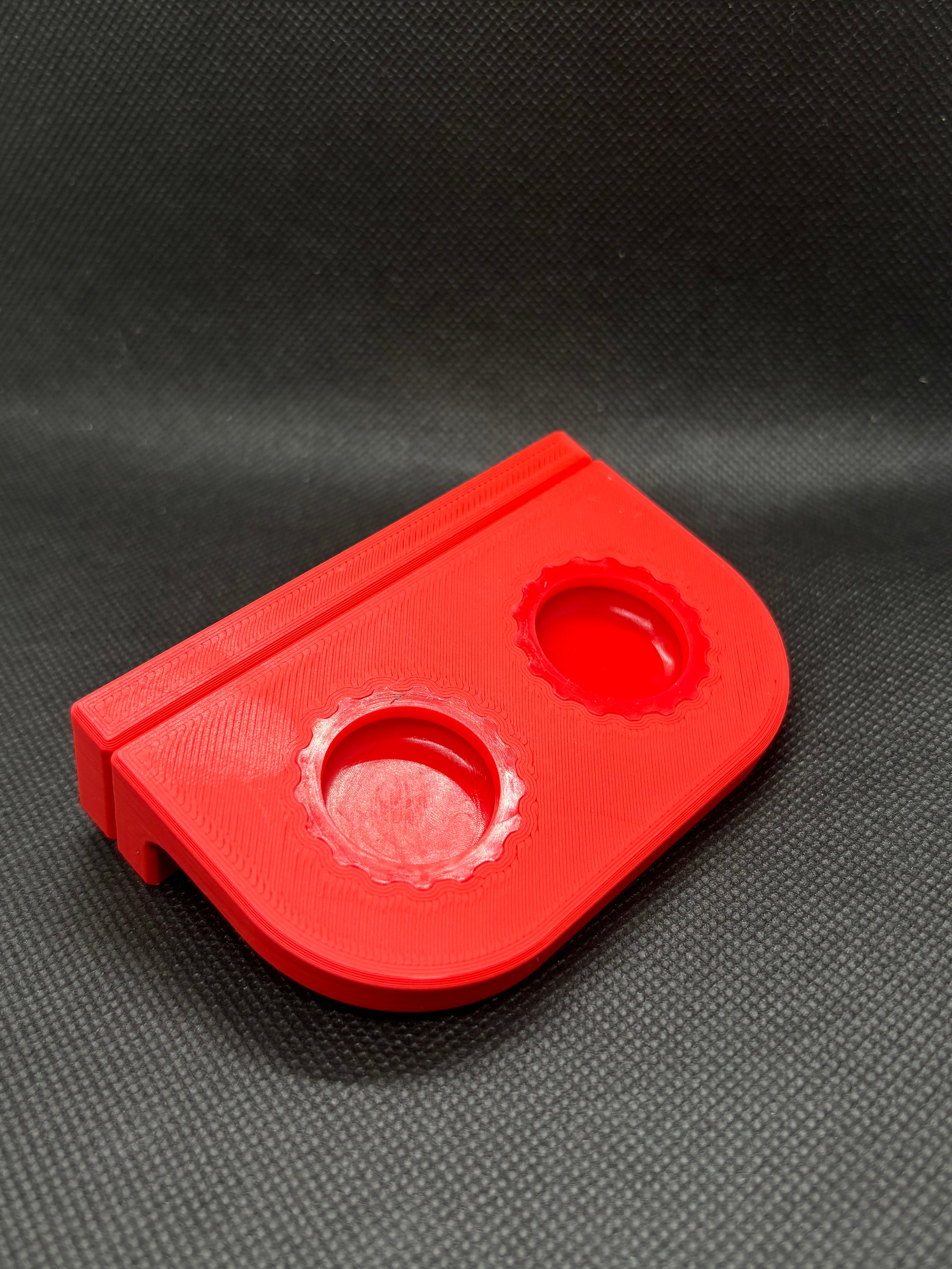 Magnetic Double Bottle Cap Feeding Ledge w/ Caps