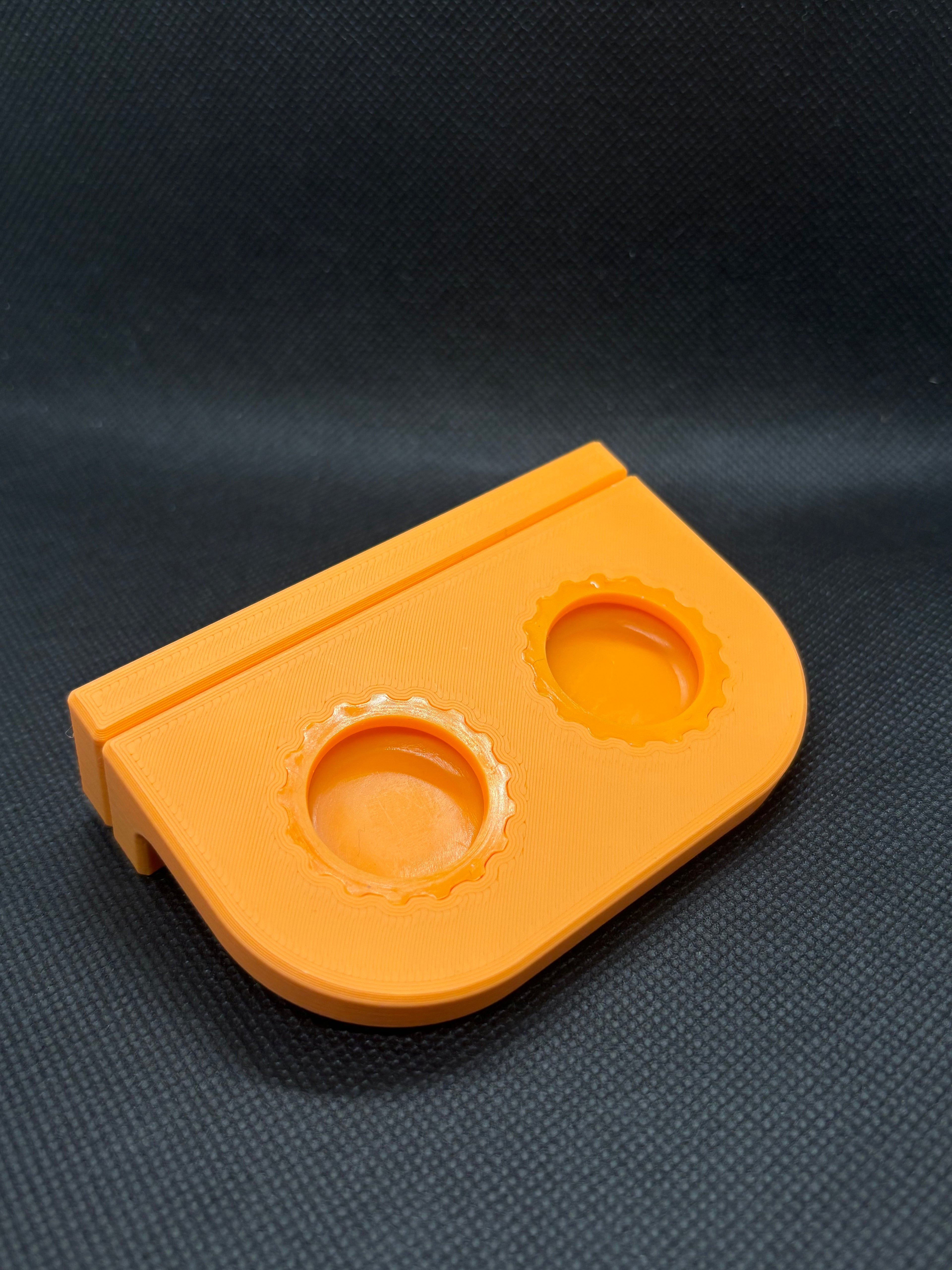 Magnetic Double Bottle Cap Feeding Ledge w/ Caps