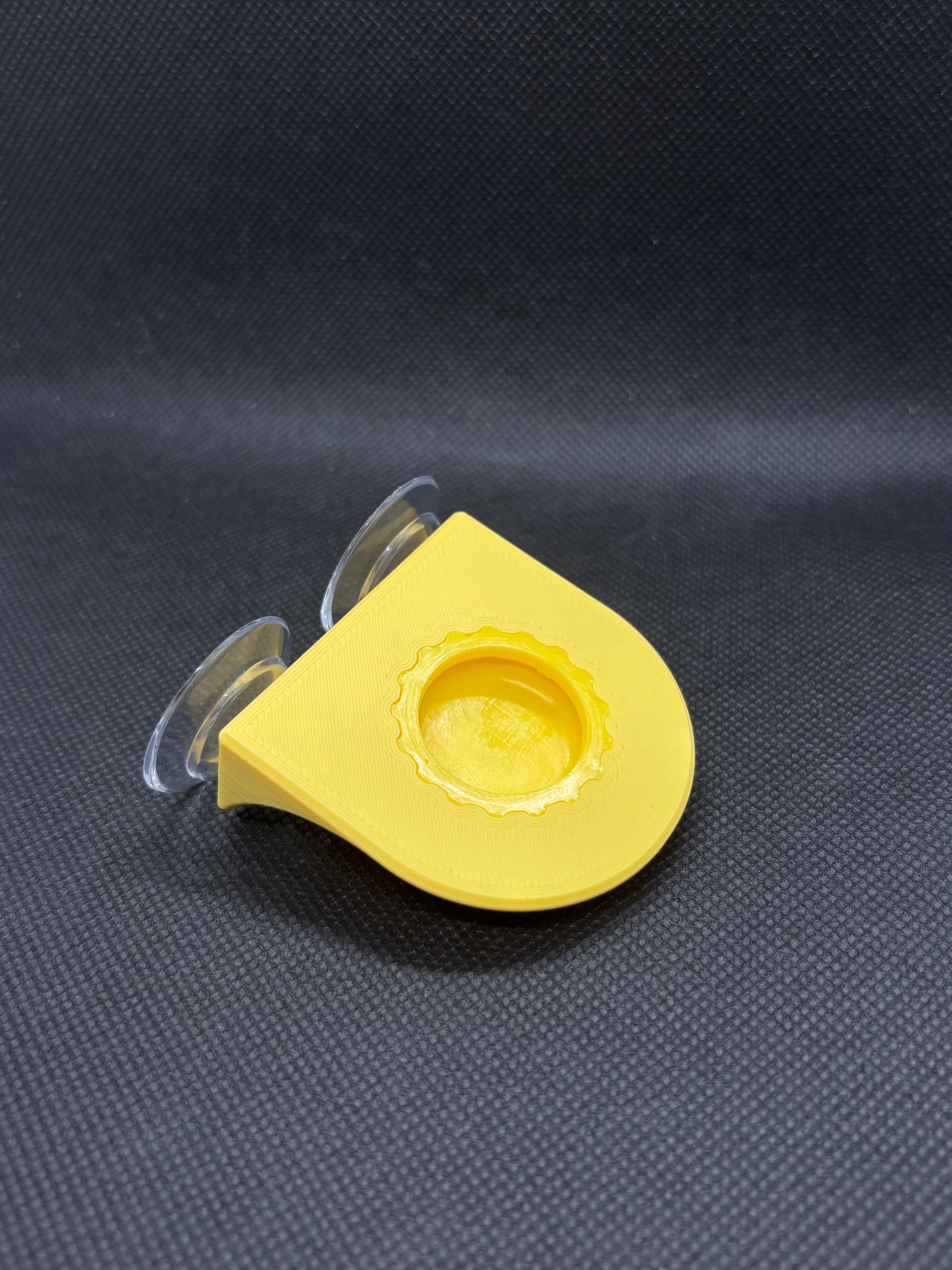 Suction Cup Single Bottle Cap Feeding Ledge w/ Cap