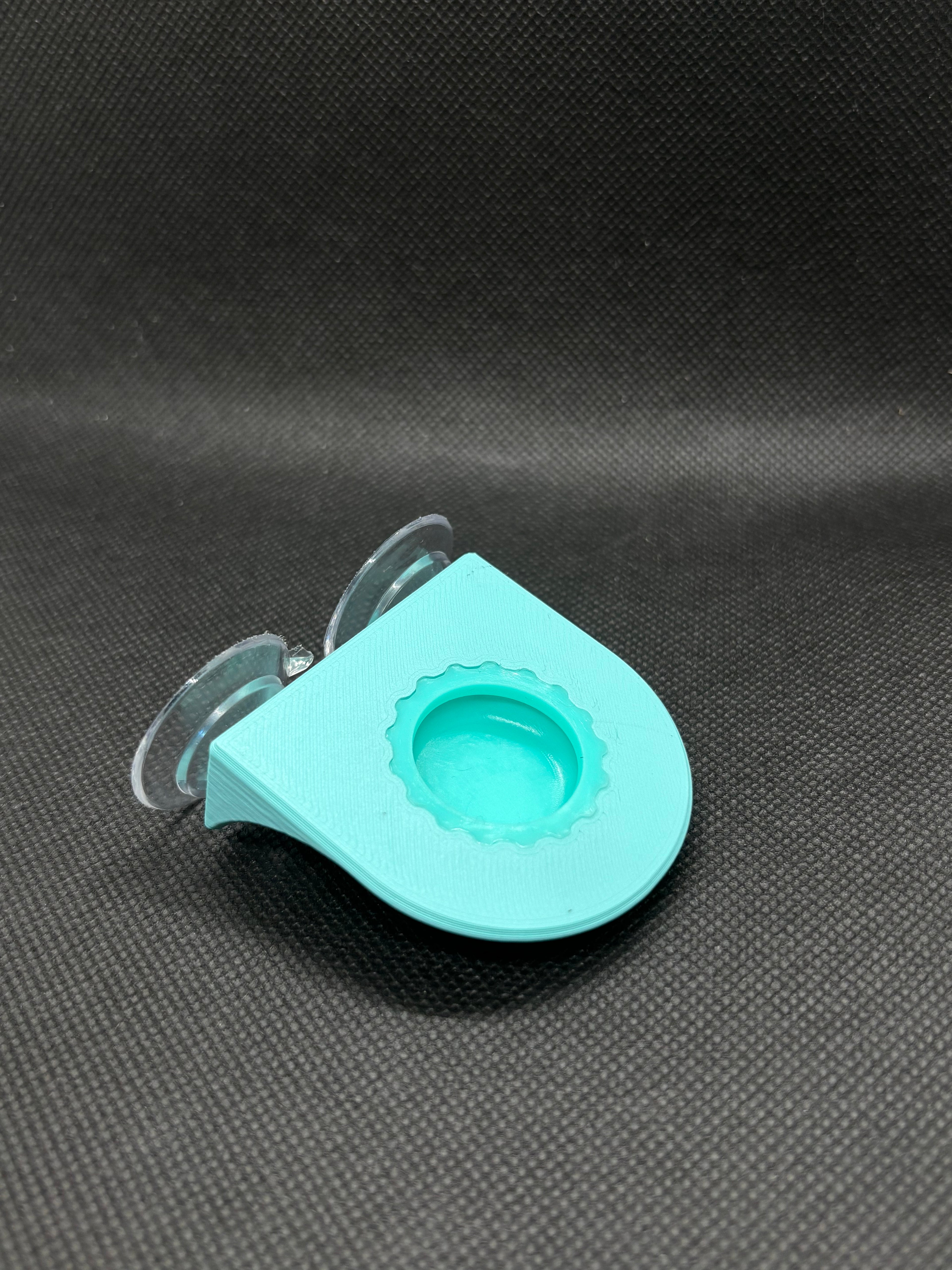 Suction Cup Single Bottle Cap Feeding Ledge w/ Cap