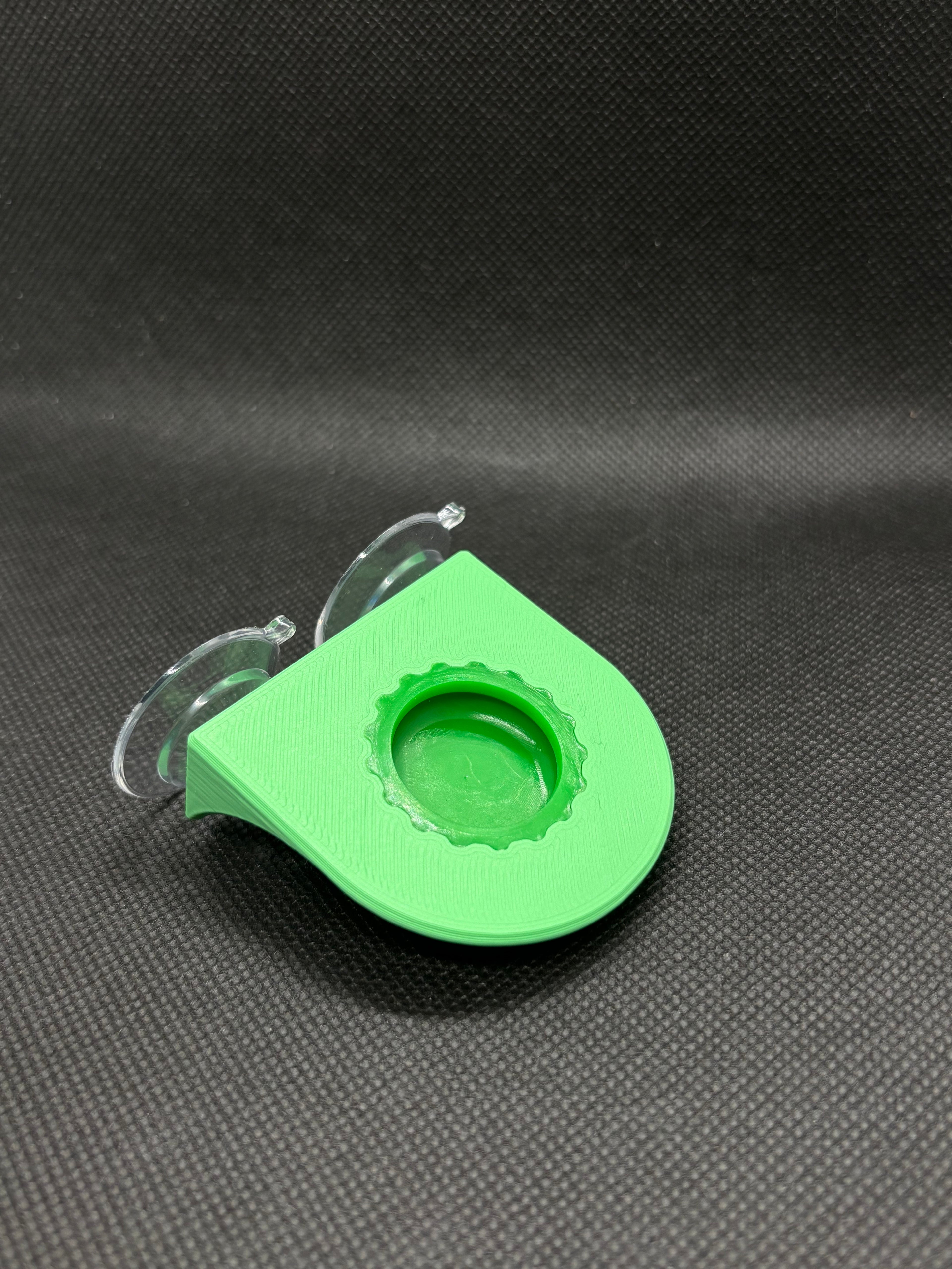 Suction Cup Single Bottle Cap Feeding Ledge w/ Cap