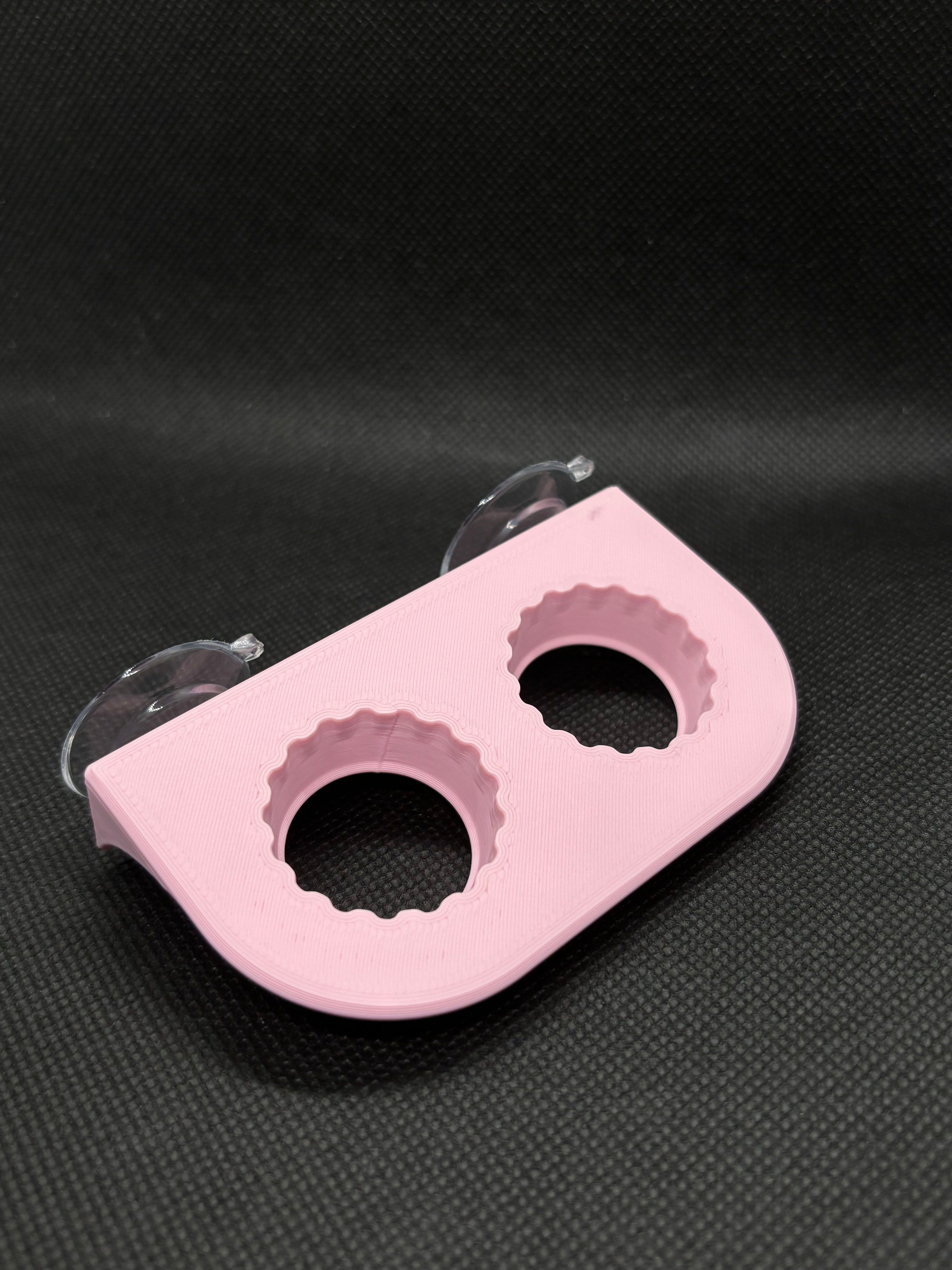 Suction Cup Double Bottle Cap Feeding Ledge