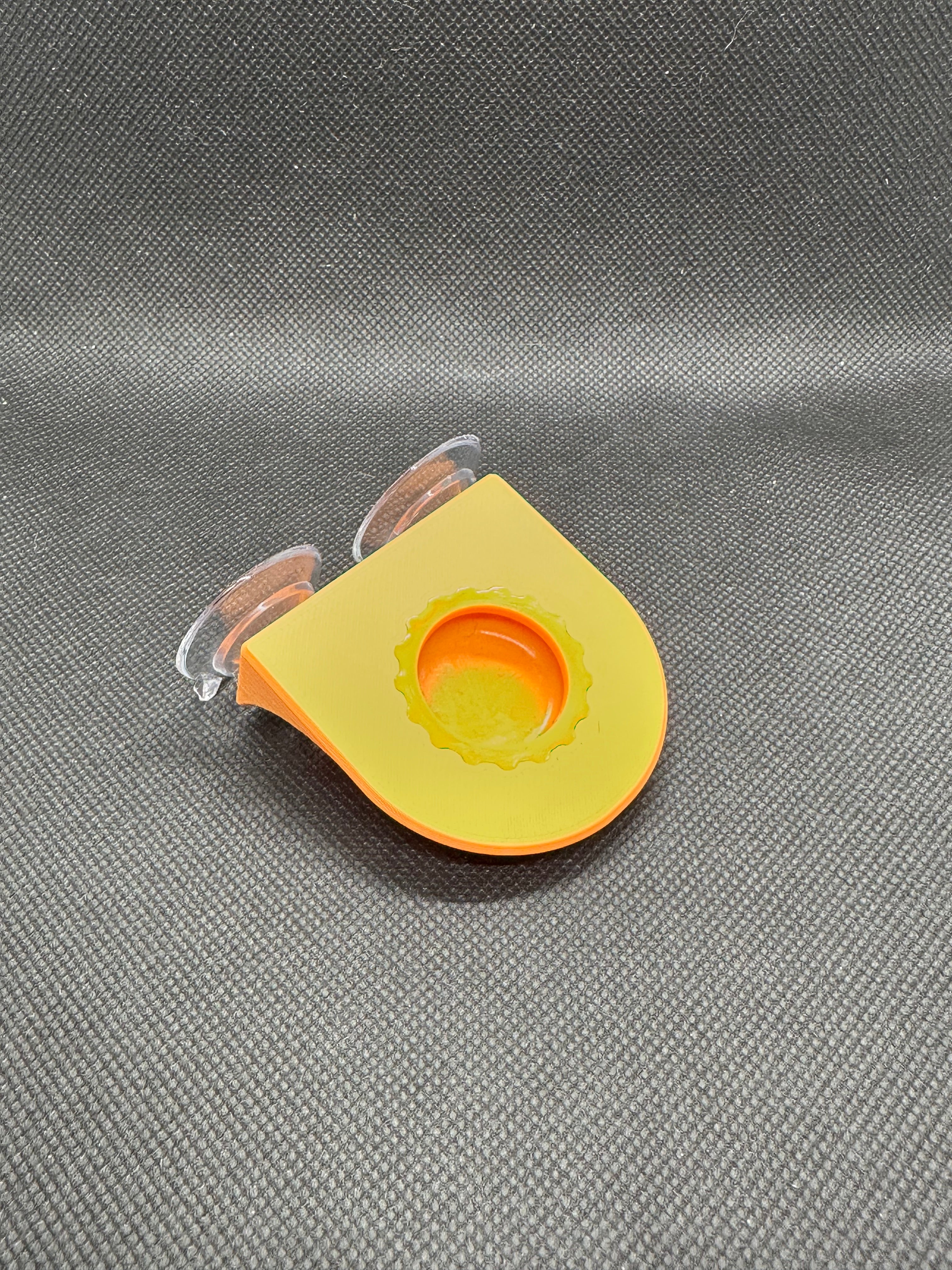 Suction Cup Single Bottle Cap Feeding Ledge w/ Cap