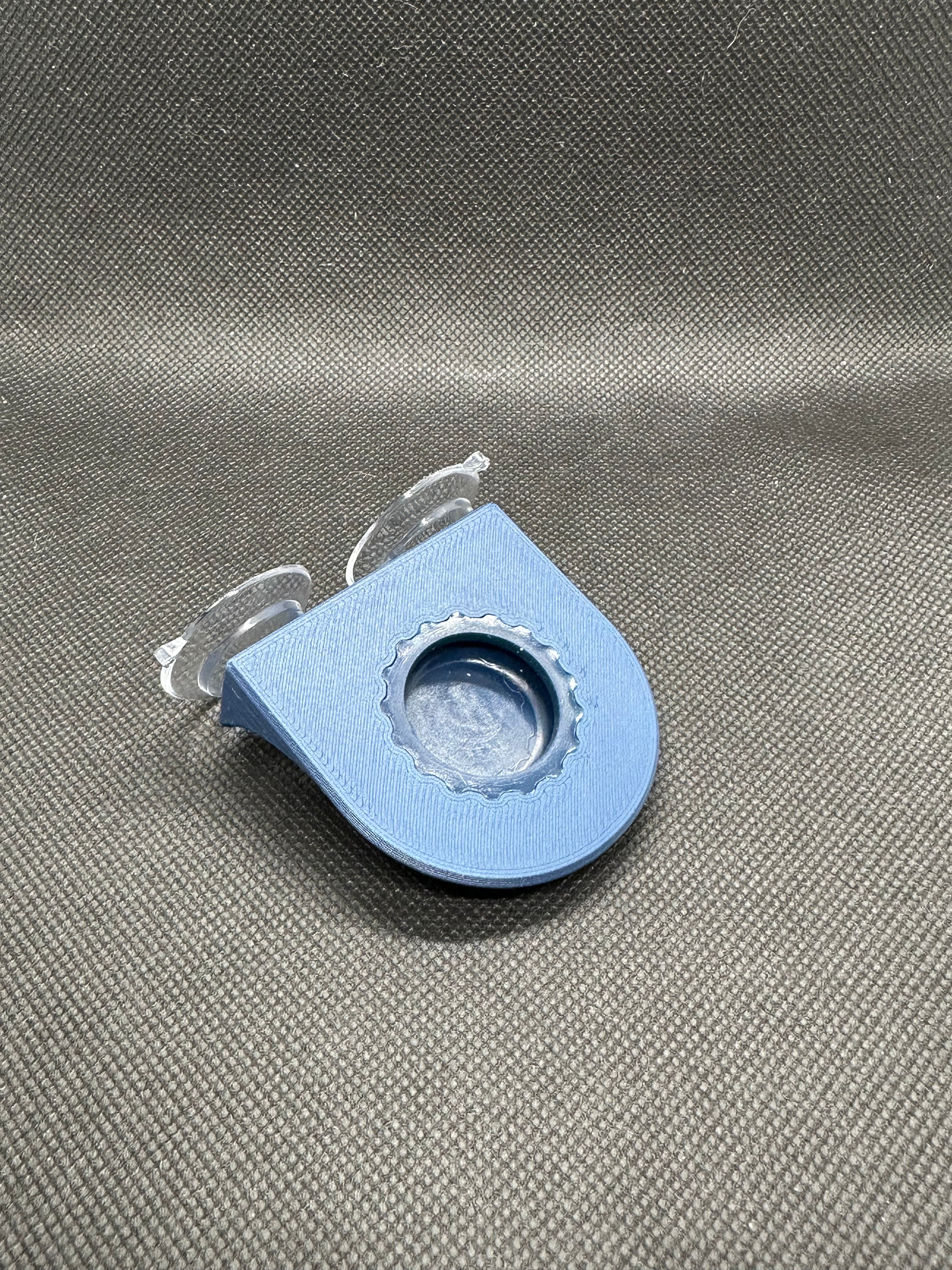 Suction Cup Single Bottle Cap Feeding Ledge w/ Cap