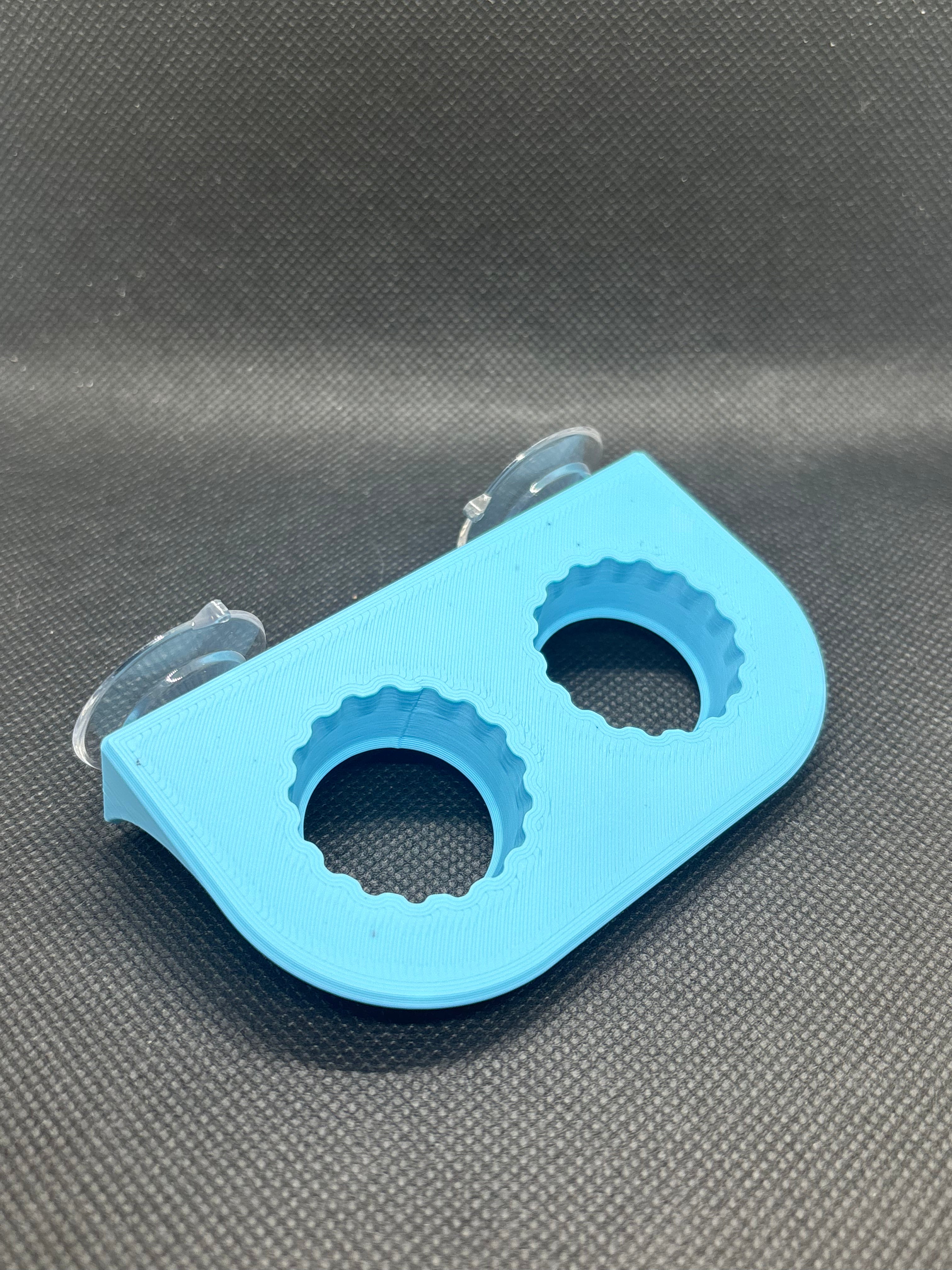 Suction Cup Double Bottle Cap Feeding Ledge