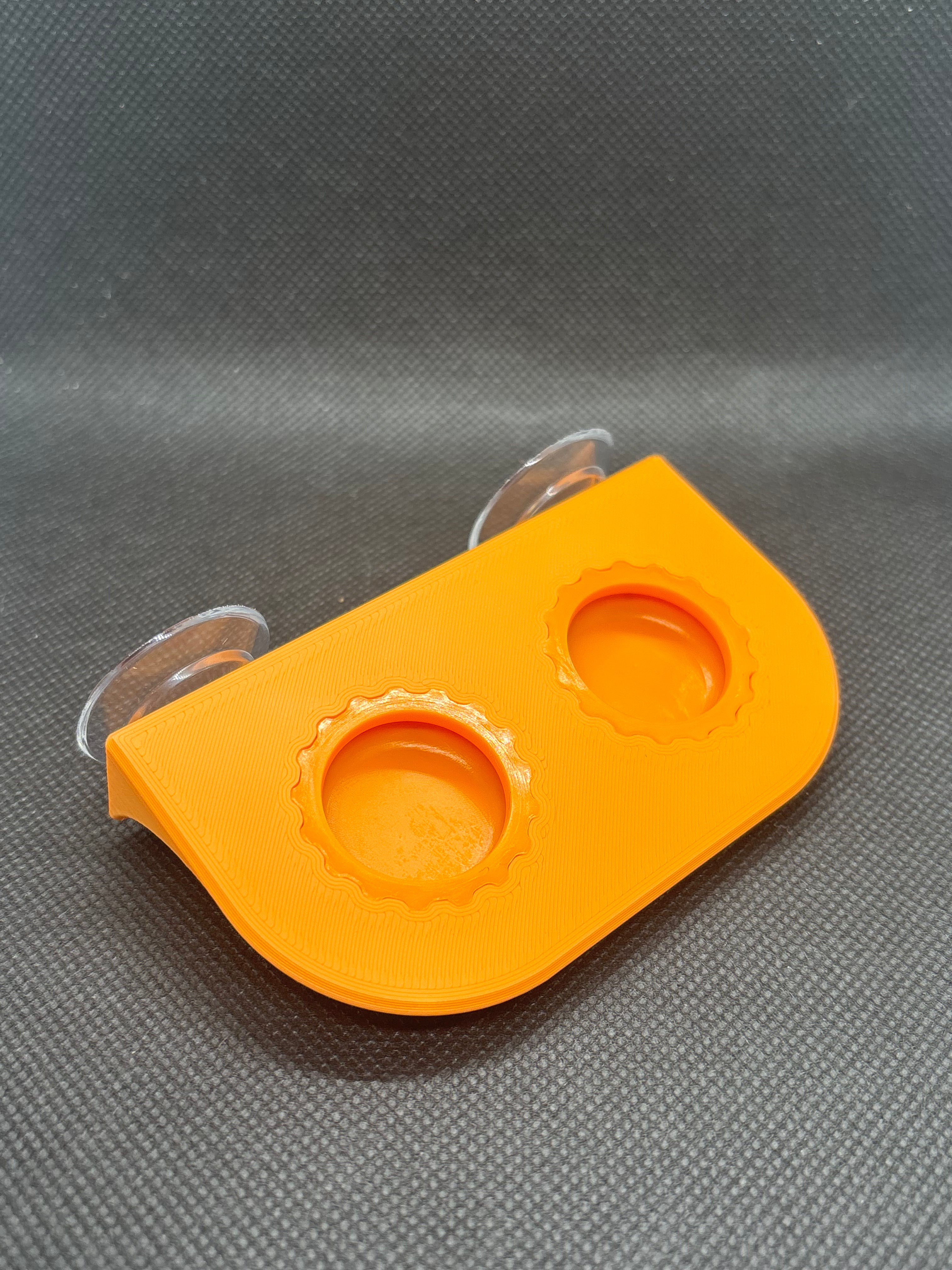 Suction Cup Double Bottle Cap Feeding Ledge w/ Caps
