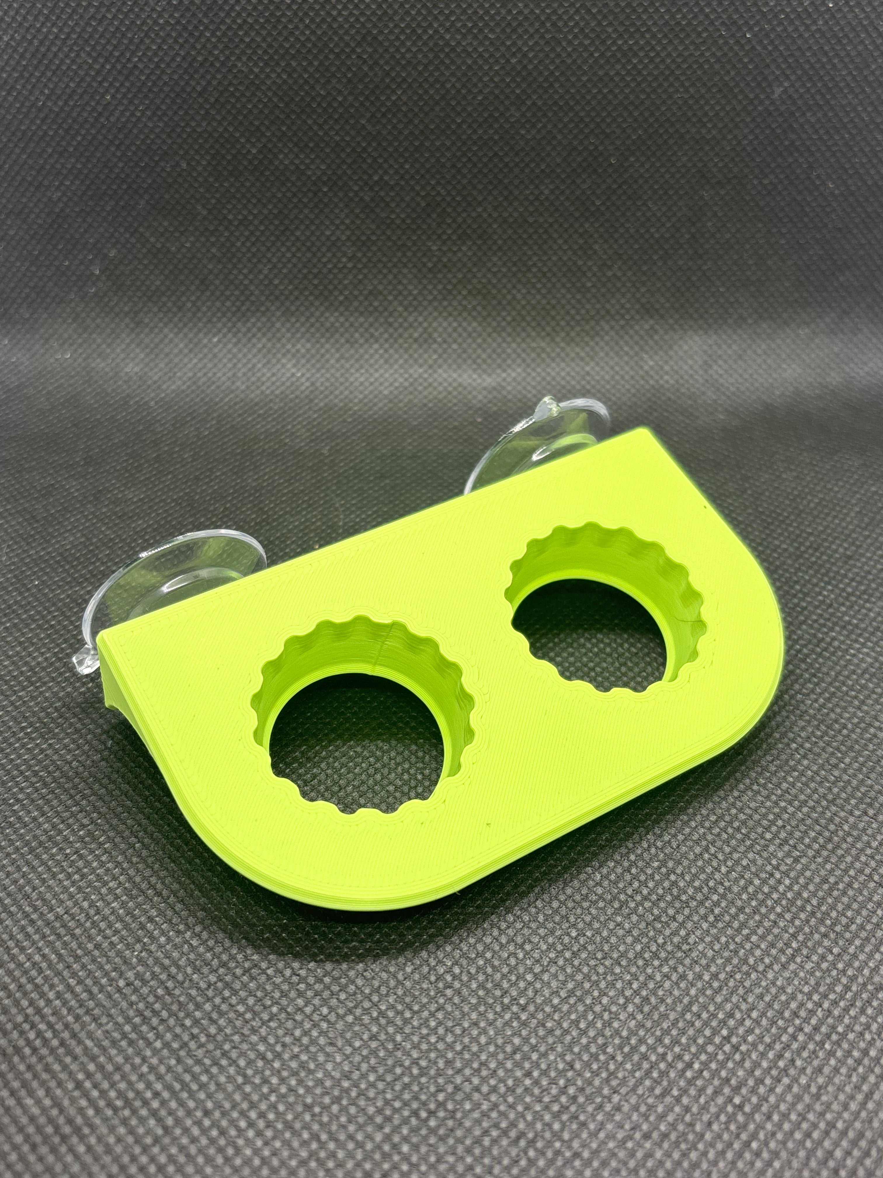 Suction Cup Double Bottle Cap Feeding Ledge