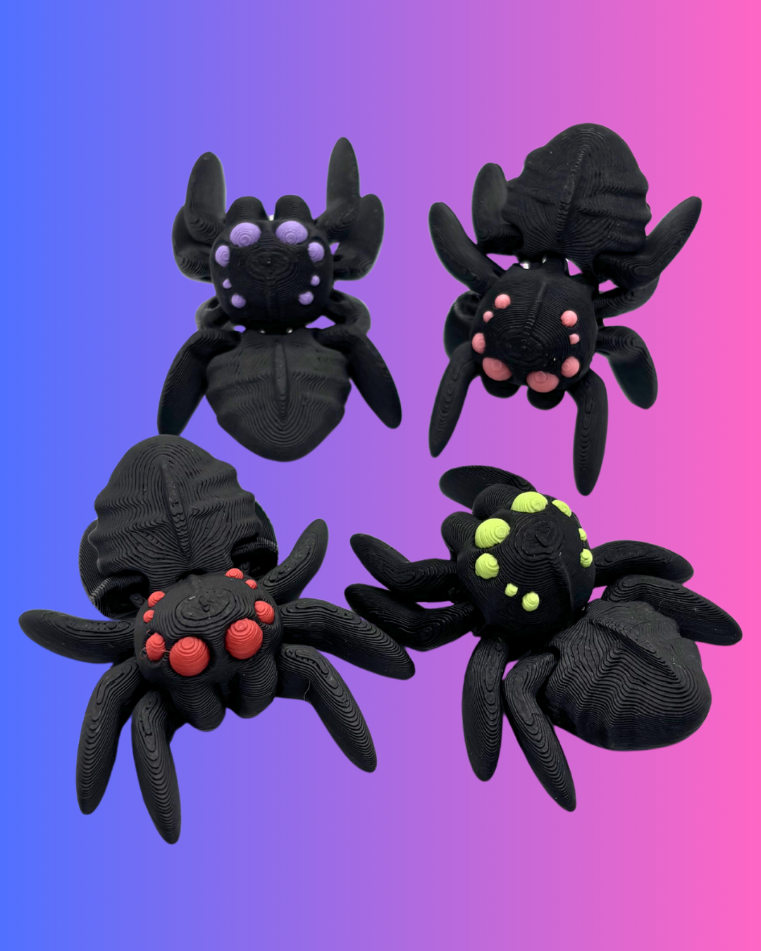 Small Black w/ Eye Color Spider